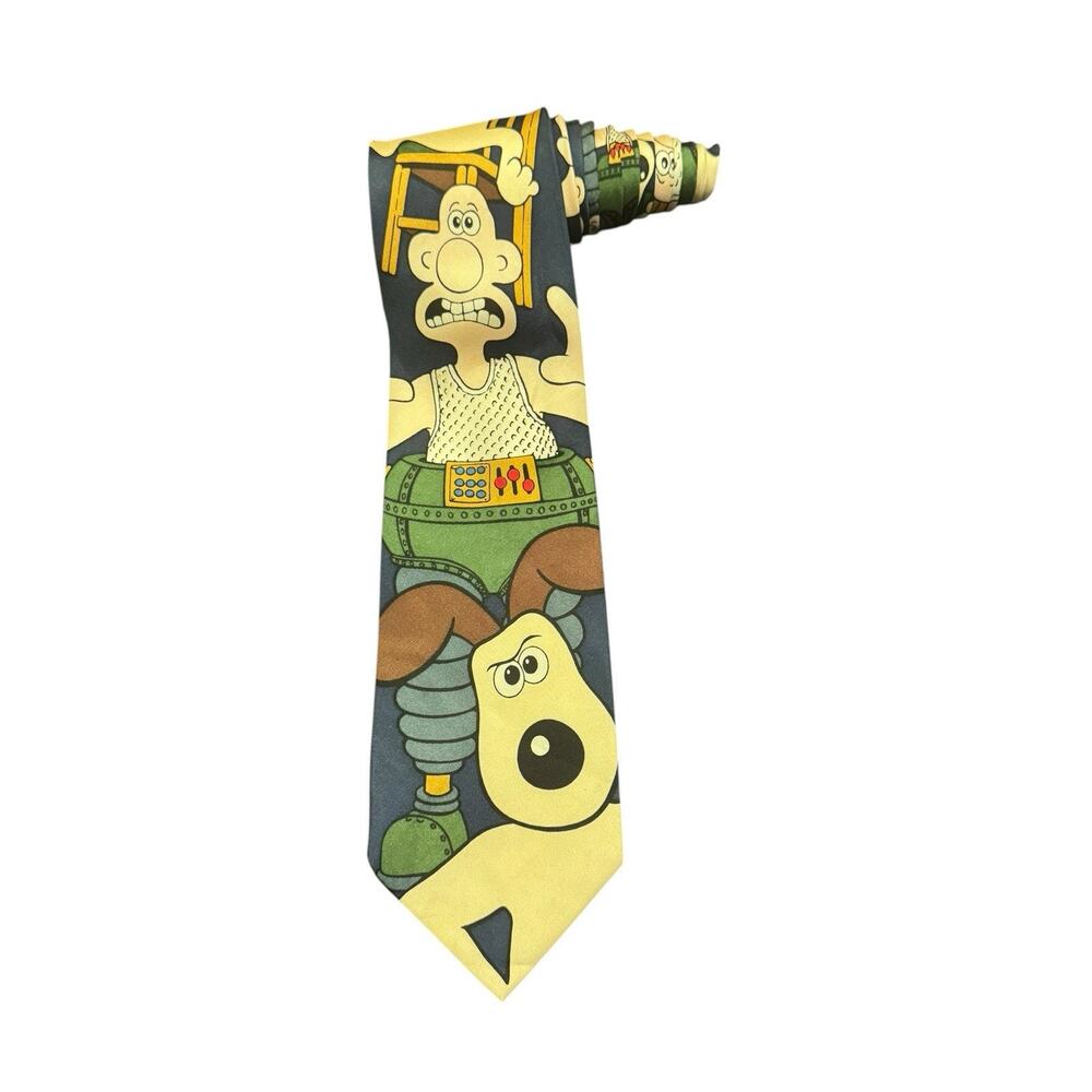 Wallace & Gromit Men's Vintage 1989 Mad Dogs & Englishman 100 % Silk Necktie